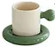 stoneware coffee cups and saucers